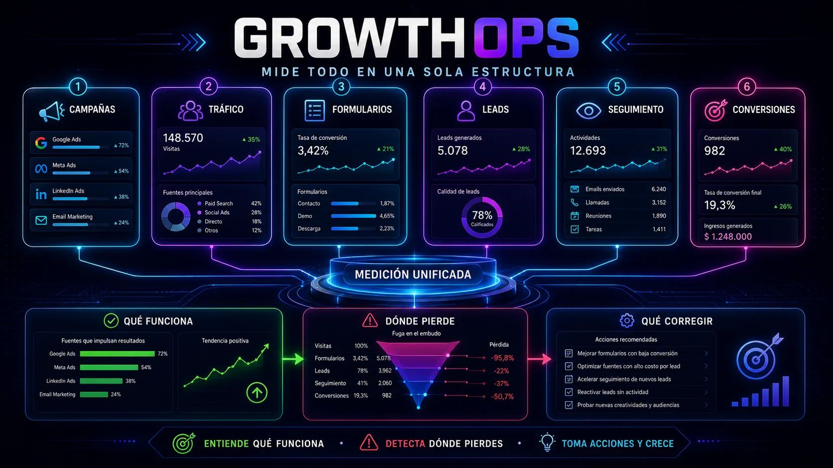 ¿Qué es GrowthOps y cómo ayuda a una PyME a controlar su operación comercial?